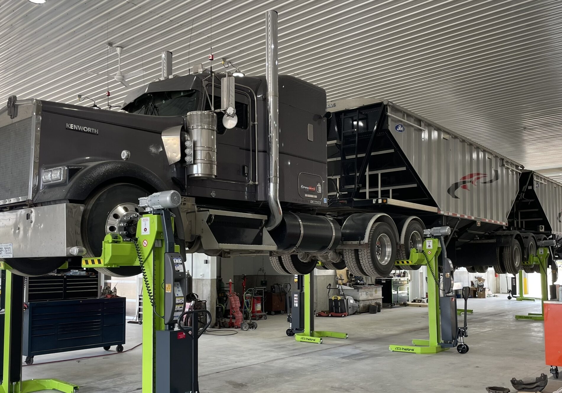 truck on lift
